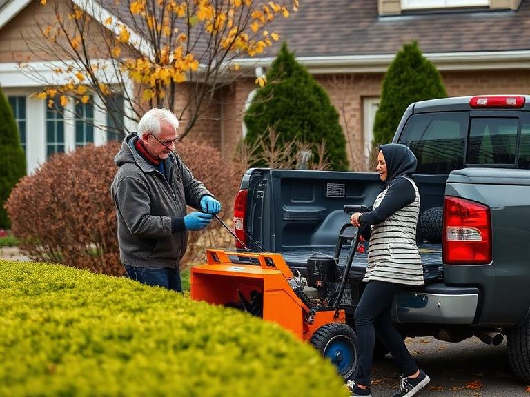 Landscaping & Snow services illustration