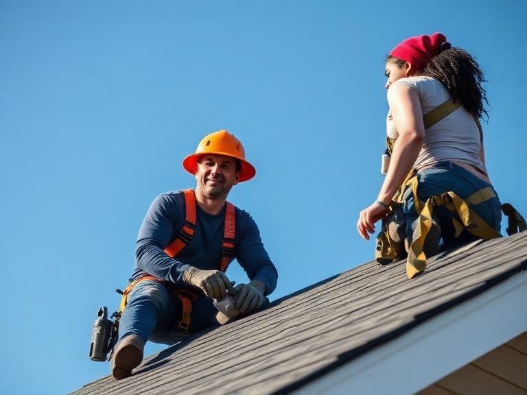 Roofing services illustration